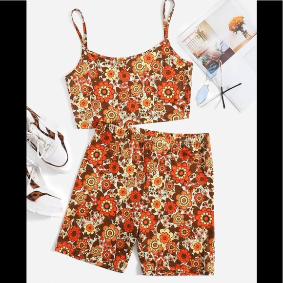 SHEIN Pants - Cami crop and bike short set
